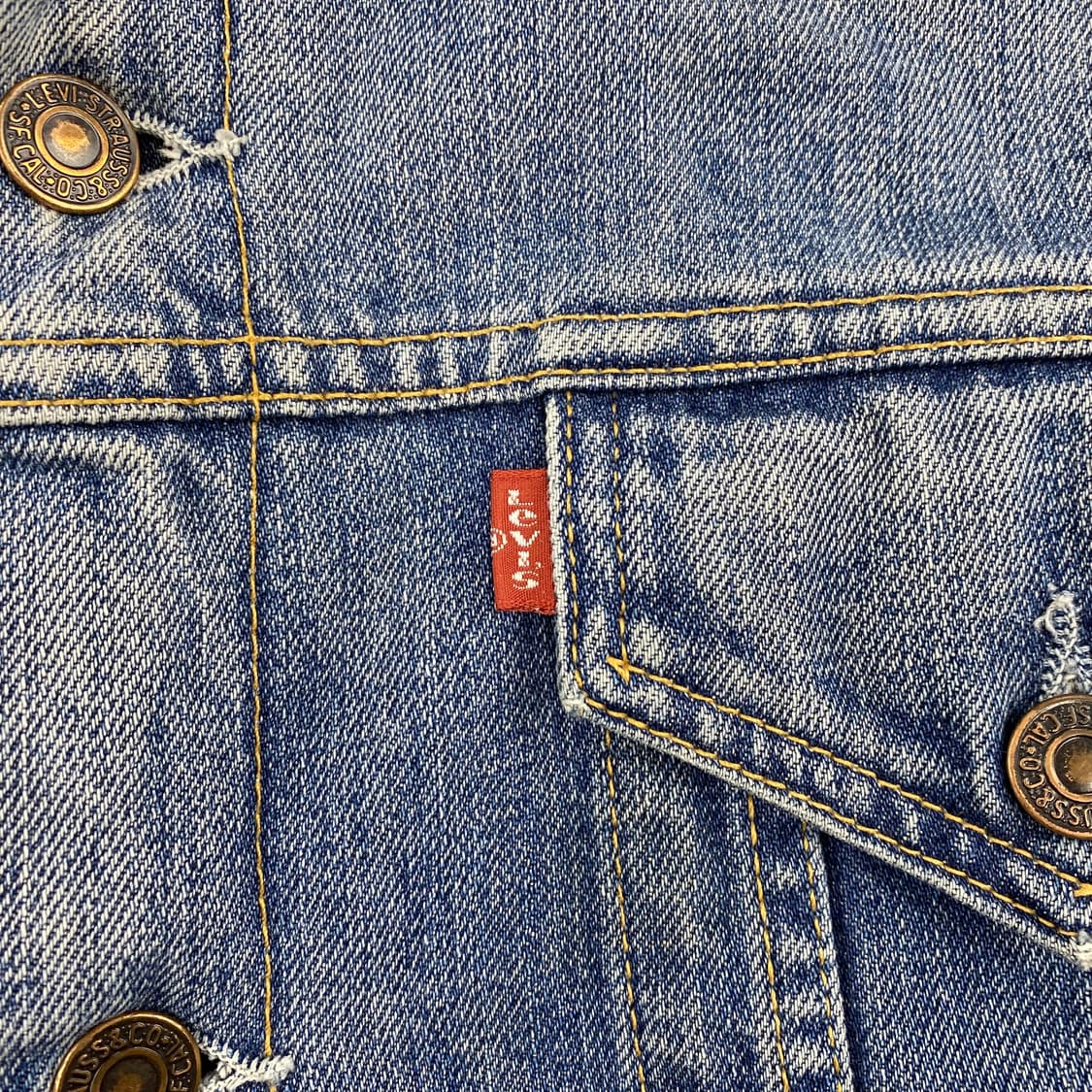 리바이스 00s 레드 탭 양털 데님 트러커 자켓 (105) 상품이미지4