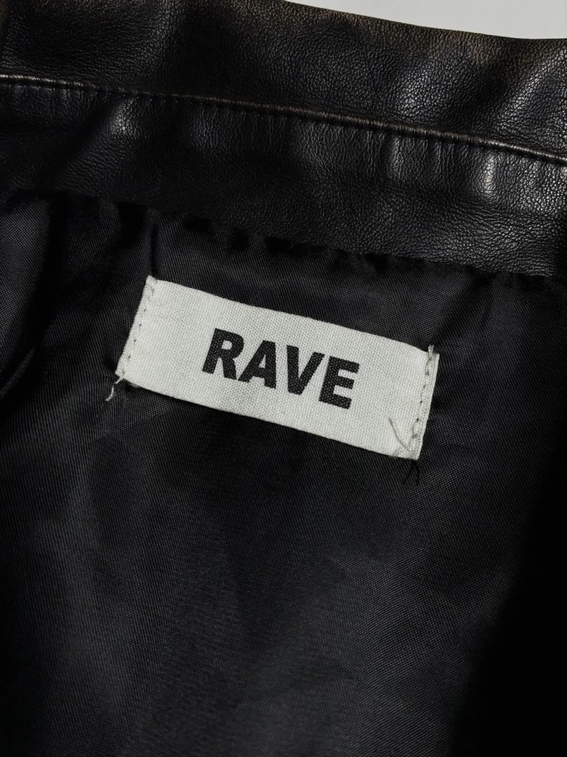 레이브 RAVE 블랙 레더 오버 블루종 자켓 R1632 상품이미지6