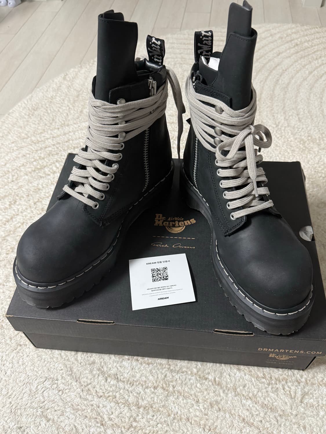 닥터마틴 x 릭 오웬스 쿼드 솔 스틸 토 부츠 43 (280) 상품이미지5