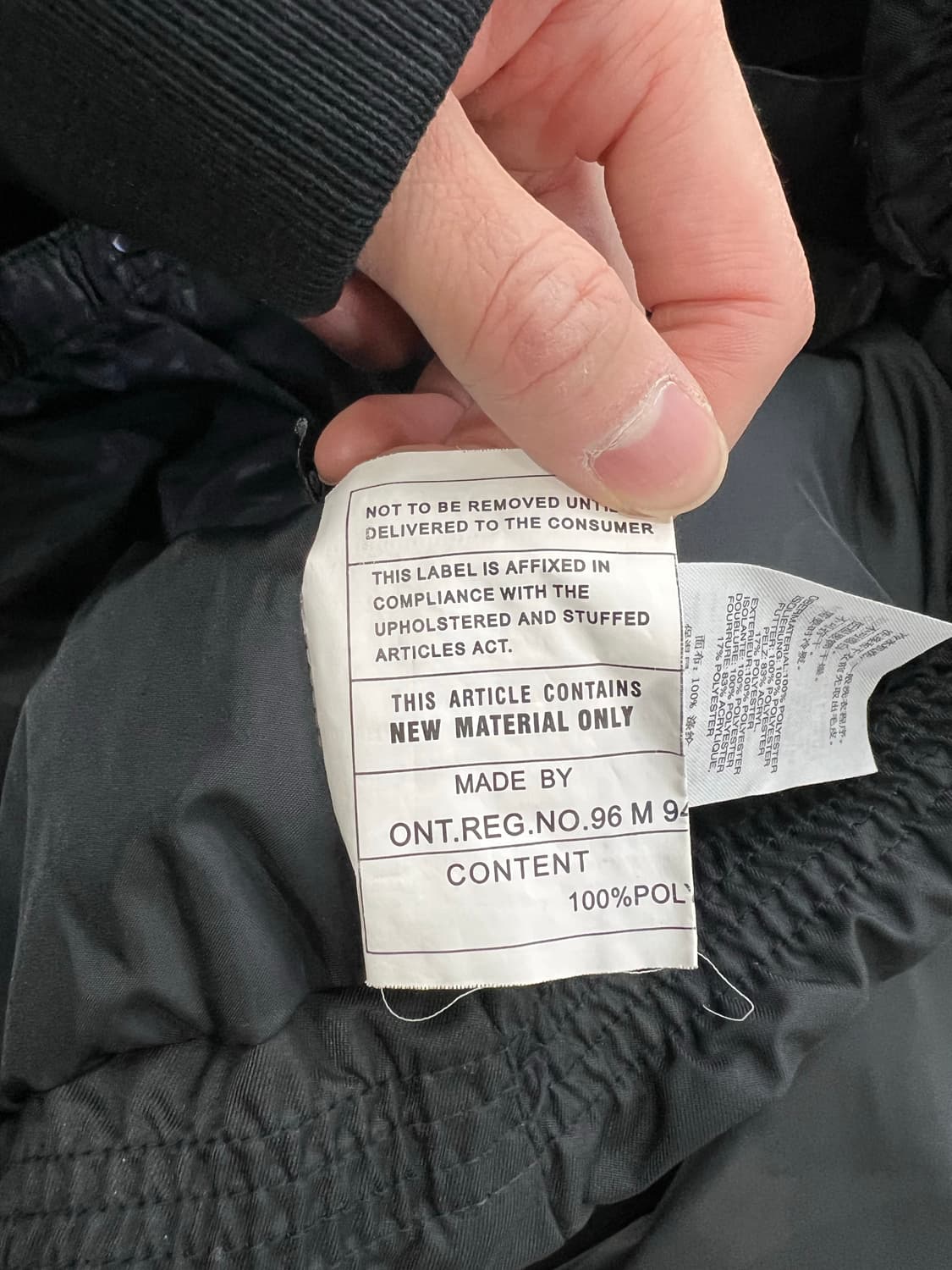 오클리 블랙 로고 퍼 트리밍 폴리에스터 레귤러 자켓 상품이미지9