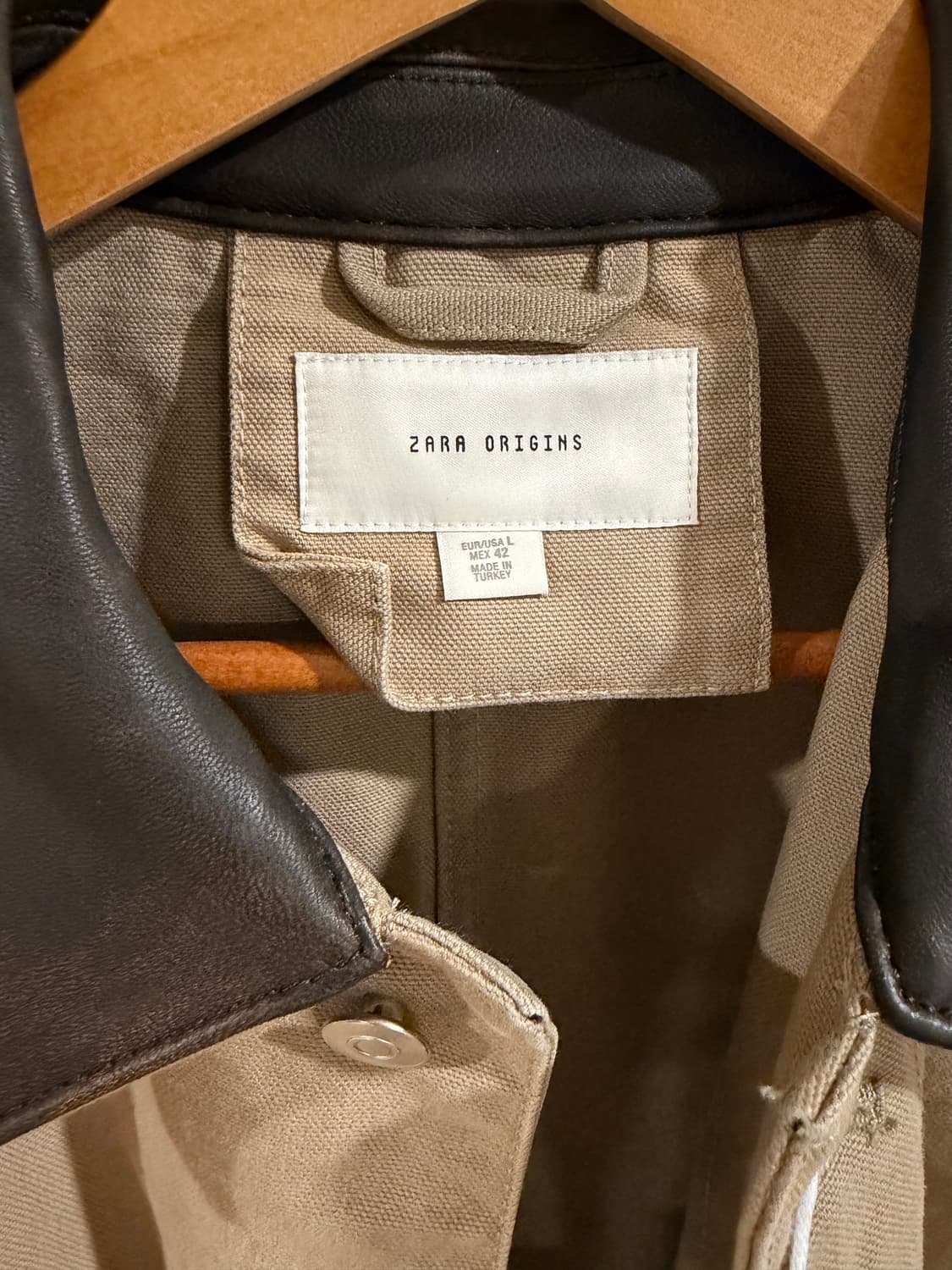 자라 오리진 워시드 캔버스 자켓 토프 그레이 상품이미지4