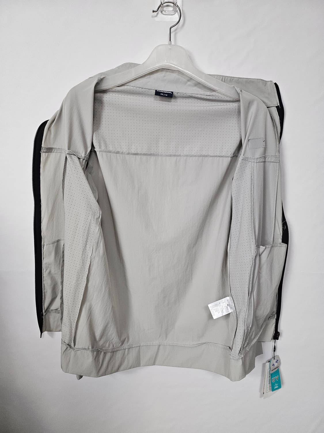 스케쳐스 남성 바람막이매쉬 점퍼 그레이 95 M 새제품 상품이미지6