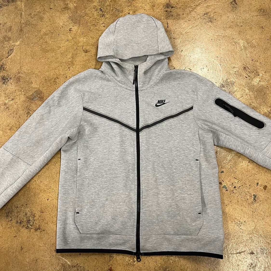 [정품/M] 나이키 테크 플리스 후드 집업 그레이 b14 상품이미지3