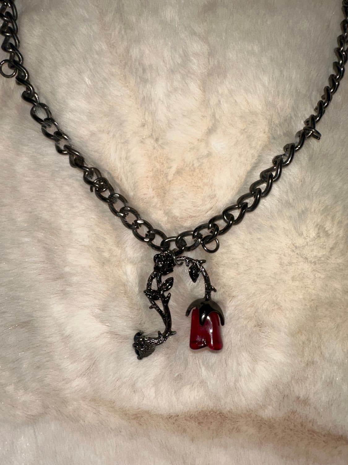 오리엔탈 고스펑크 장미 목걸이 상품이미지1