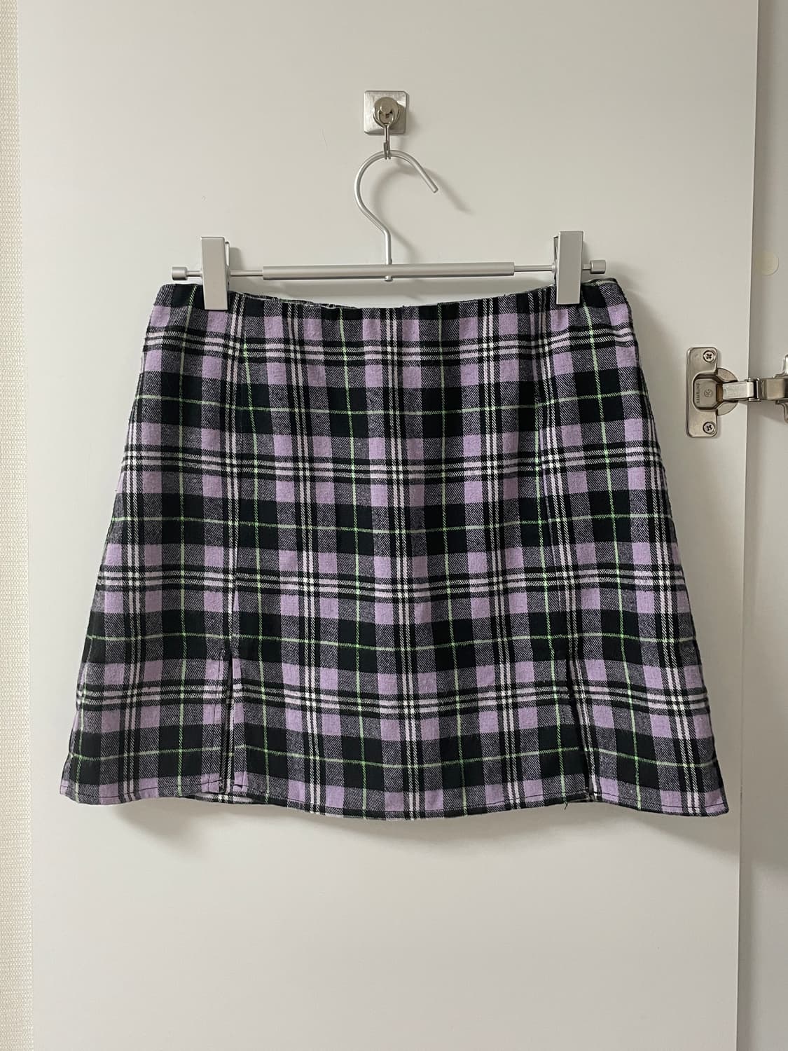 모텔 락스 플레이드 치마 라일락 상품이미지2