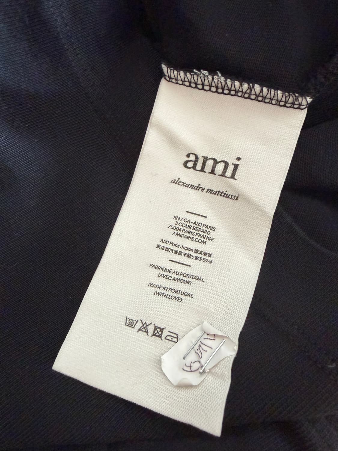 [정품]아미 블랙 롱슬리브 XS 상품이미지3