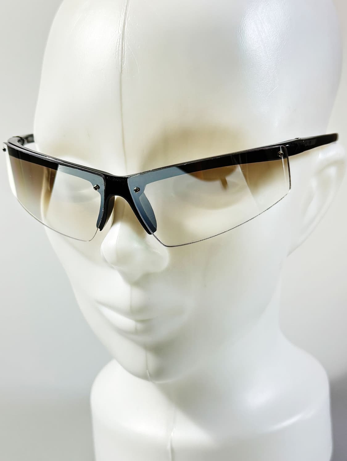 90s DOMON 무테 쉴드 프레임 투명 틴트 빈티지 선글라스 상품이미지8