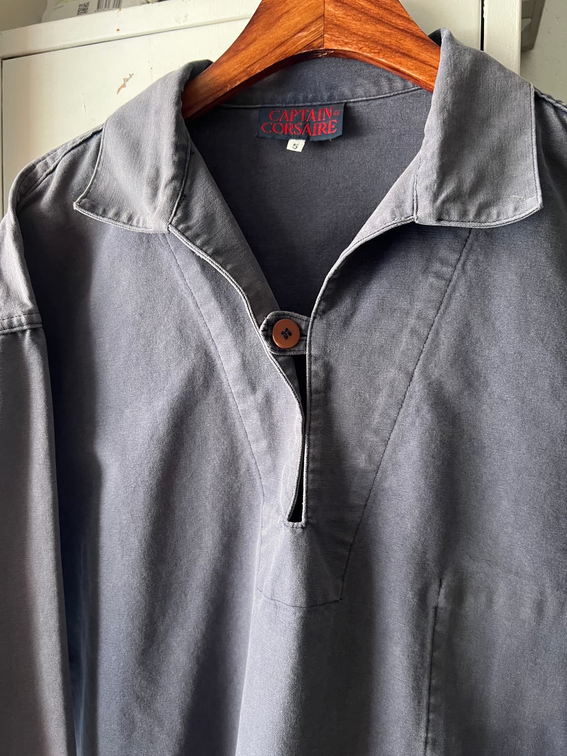 [XL]90's 빈티지 워싱 스목 프렌치 워크자켓 상품이미지3
