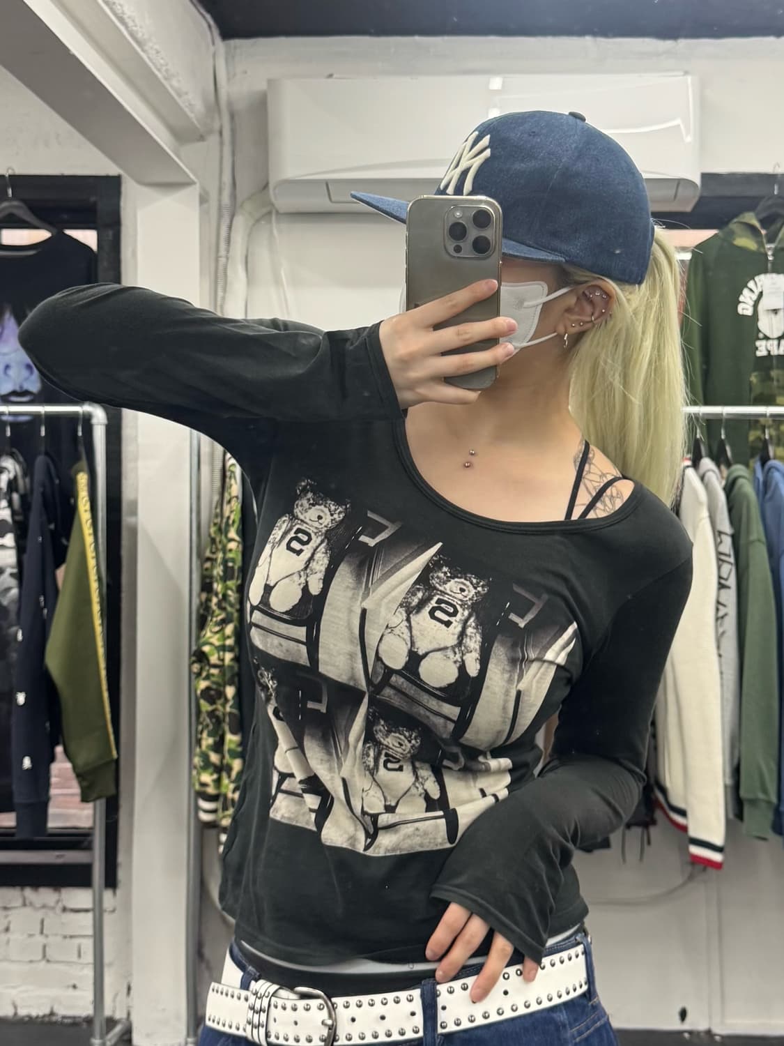 히스테릭 글래머 테디베어 롱슬리브 상품이미지4