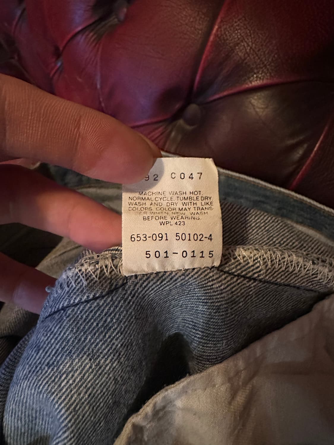 90s USA 빈티지 리바이스 501 0115 데님 팬츠 상품이미지10