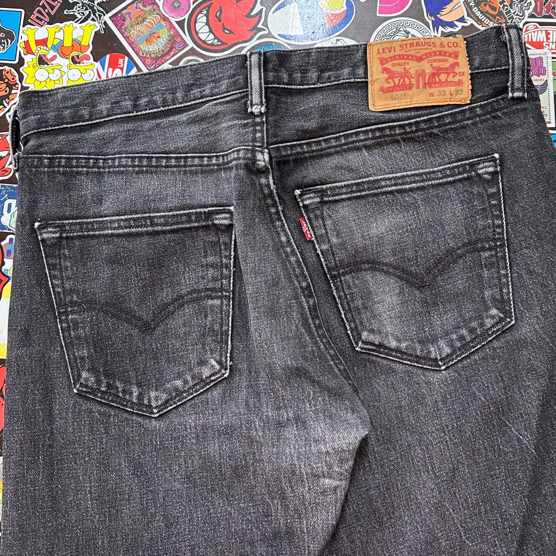 리바이스 501 블랙 진 데님 팬츠 32  상품이미지3
