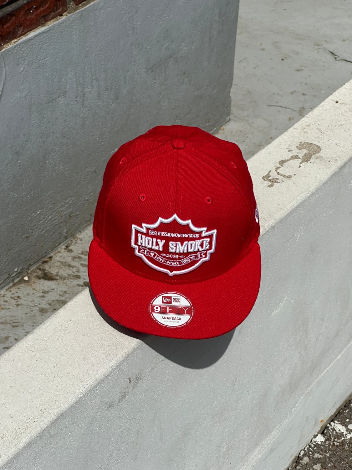 [M-L] 뉴에라 홀리스모크 레드 스냅백 모자 상품이미지1