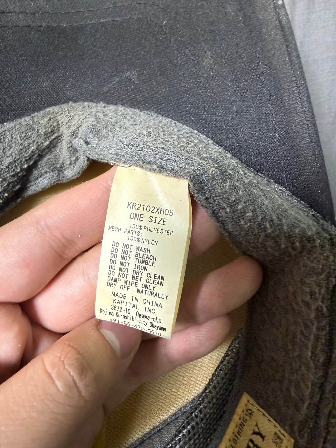 KAPITAL 트러커 캡 그레이 블랙 상품이미지3