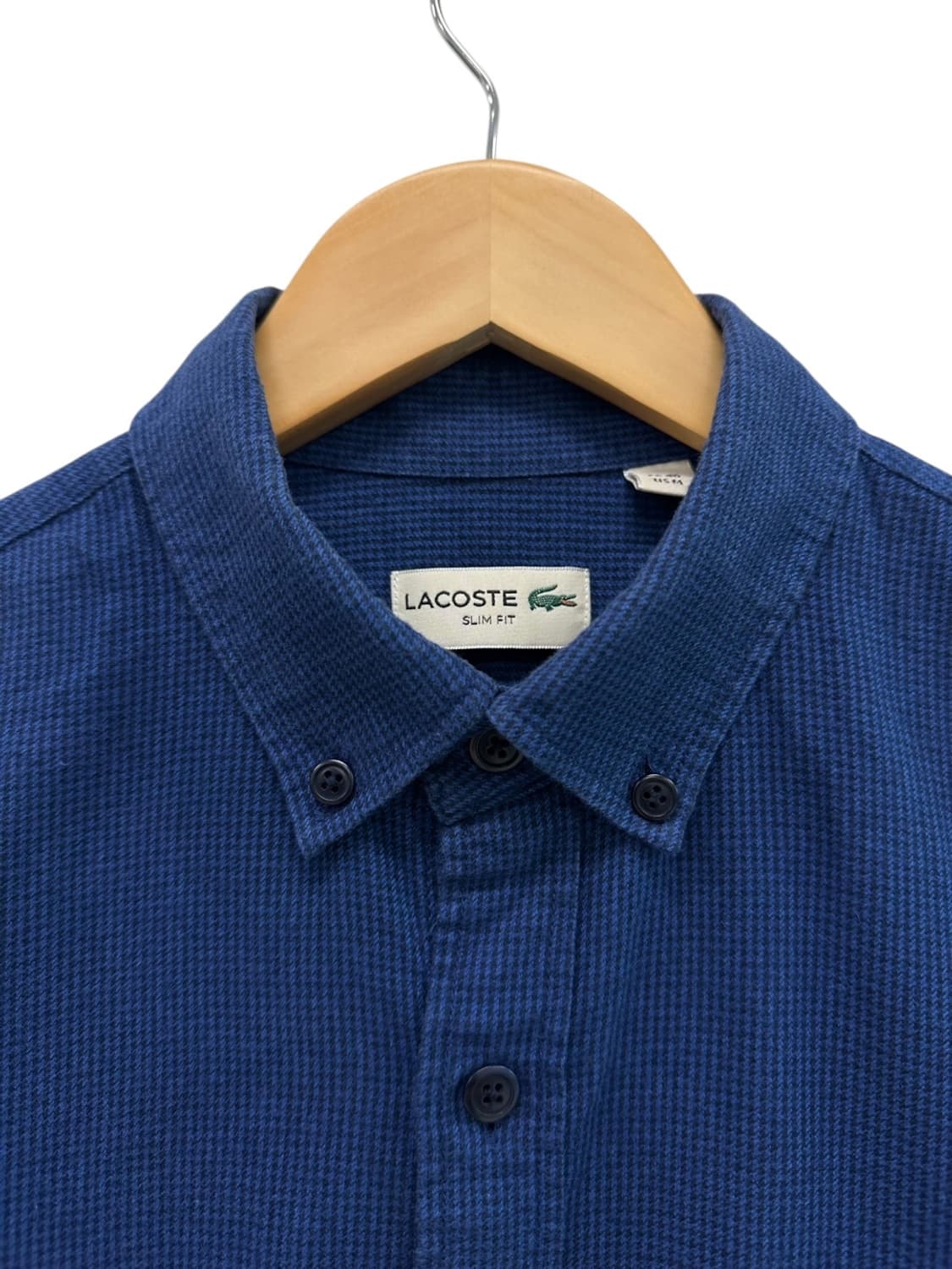 라코스테 잔체크셔츠 블루 (M) 상품이미지3