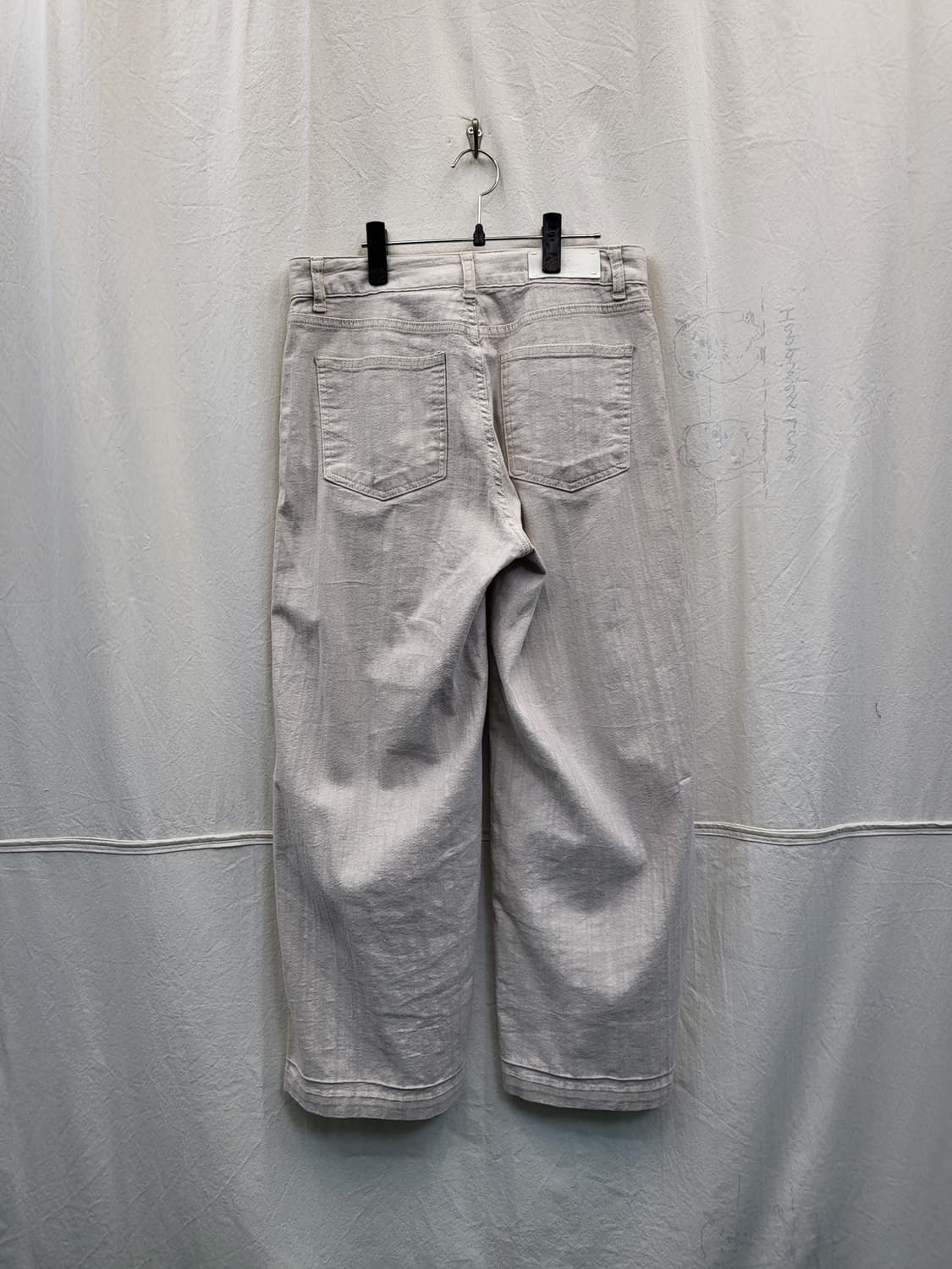 랑방 아이보리 와이드 데님 팬츠 상품이미지2