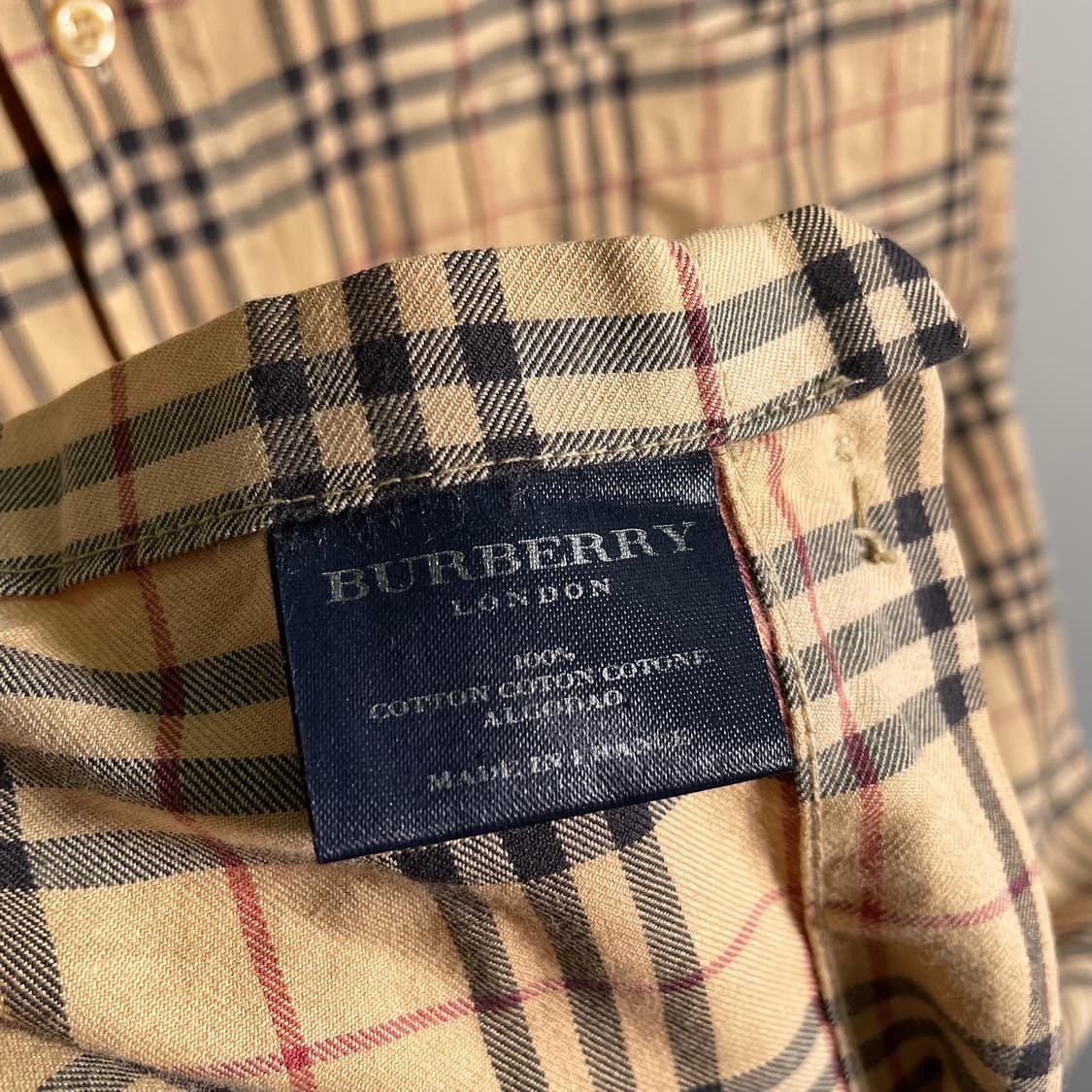 버버리 자수 로고 포켓 노바체크 셔츠 상품이미지5