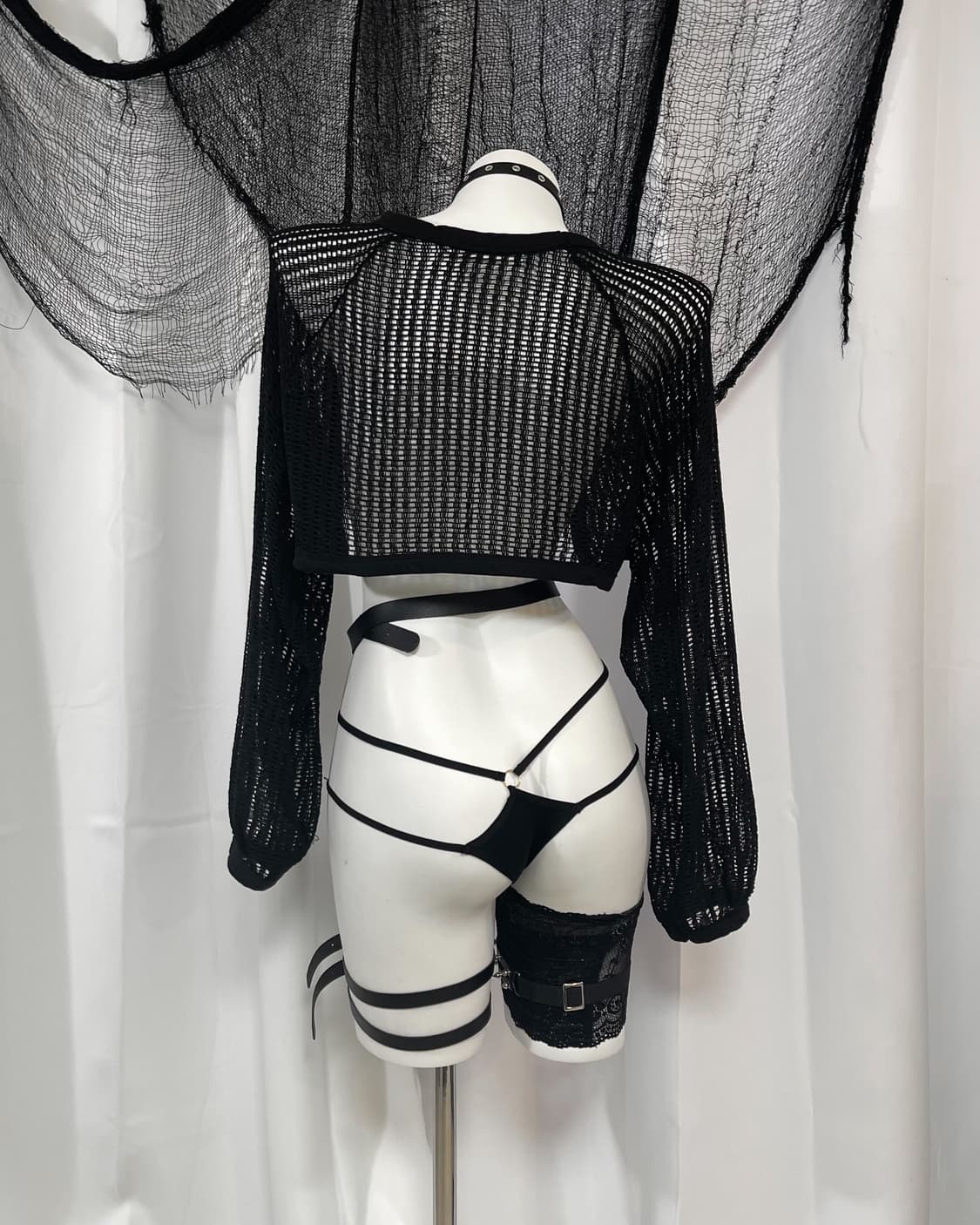black mash crop knit 상품이미지3