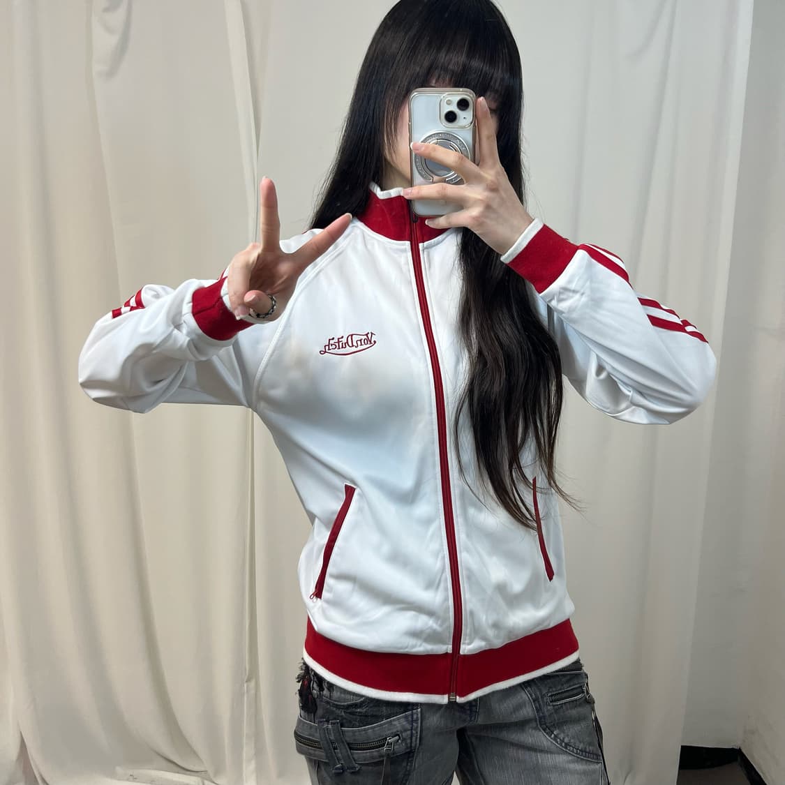Von Dutch white red jersey 상품이미지2