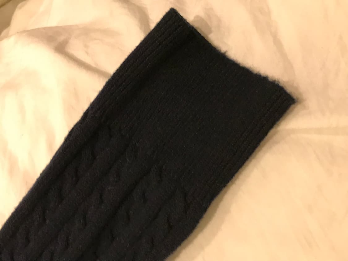 폴로 꽈배기 케이블 니트 가디건 남색 네이비 걸즈 상품이미지6