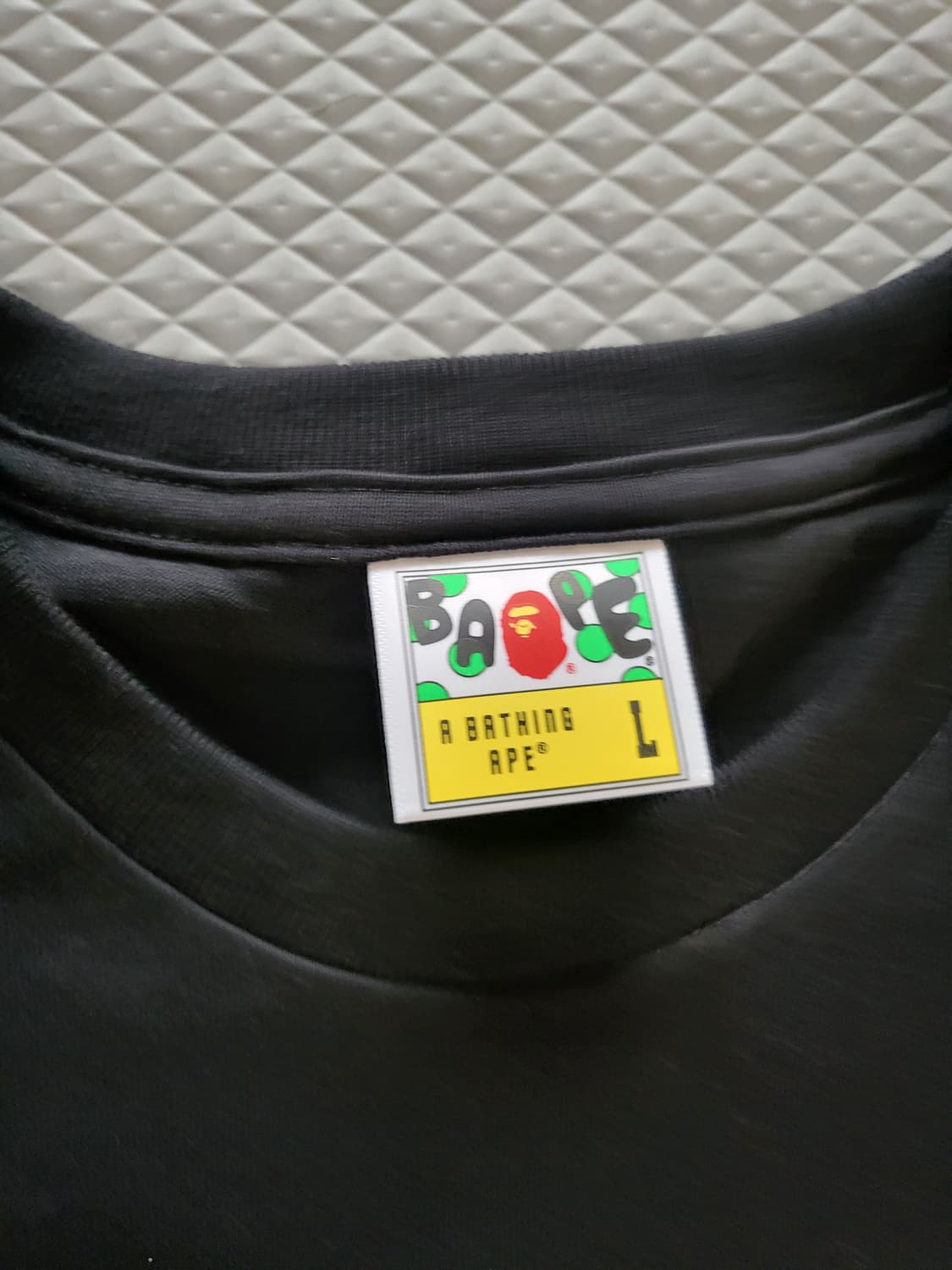 베이프 bape 베이비 마일로 반팔 티셔츠 블랙 L 상품이미지4