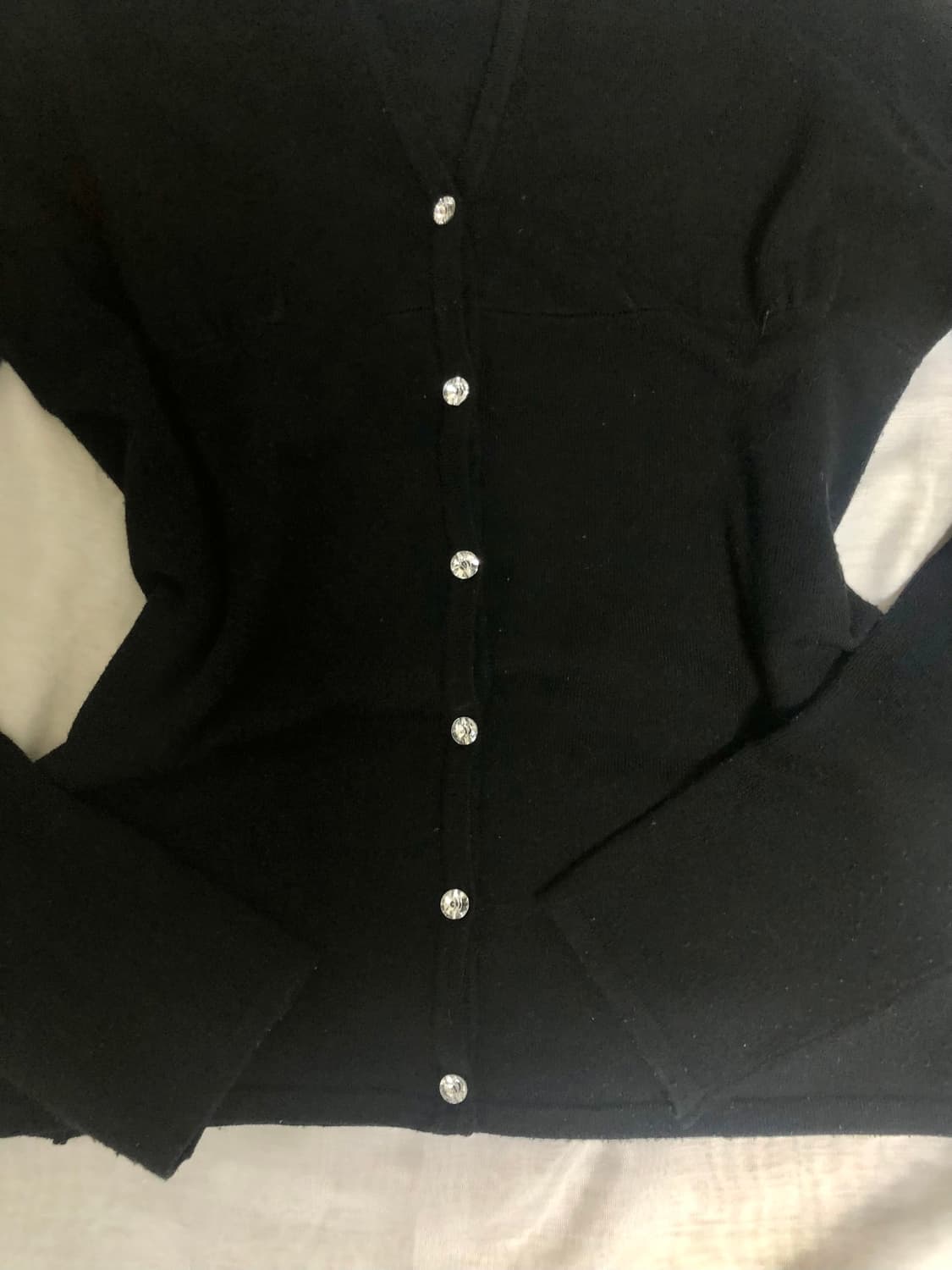 큐빅 단추 가디건 상품이미지4