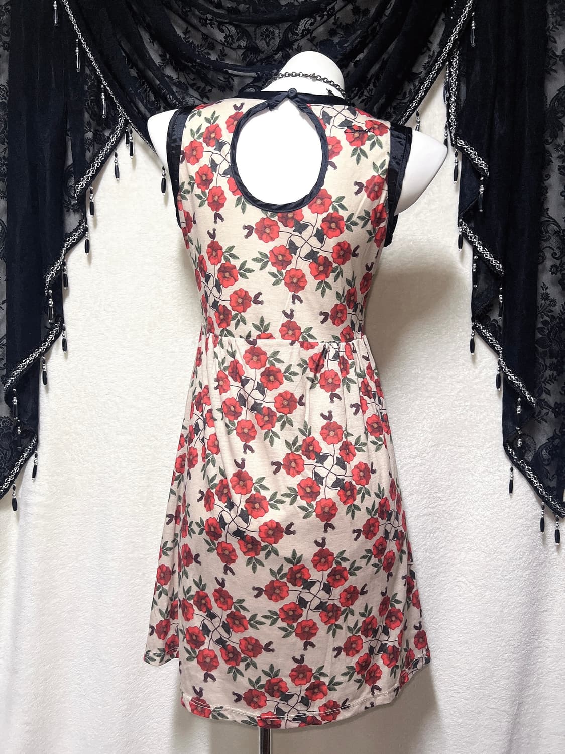 오리엔탈 중티 차이나 동양풍 핀터 플라워패턴 나시원피스 갸루 빈티지 상품이미지7