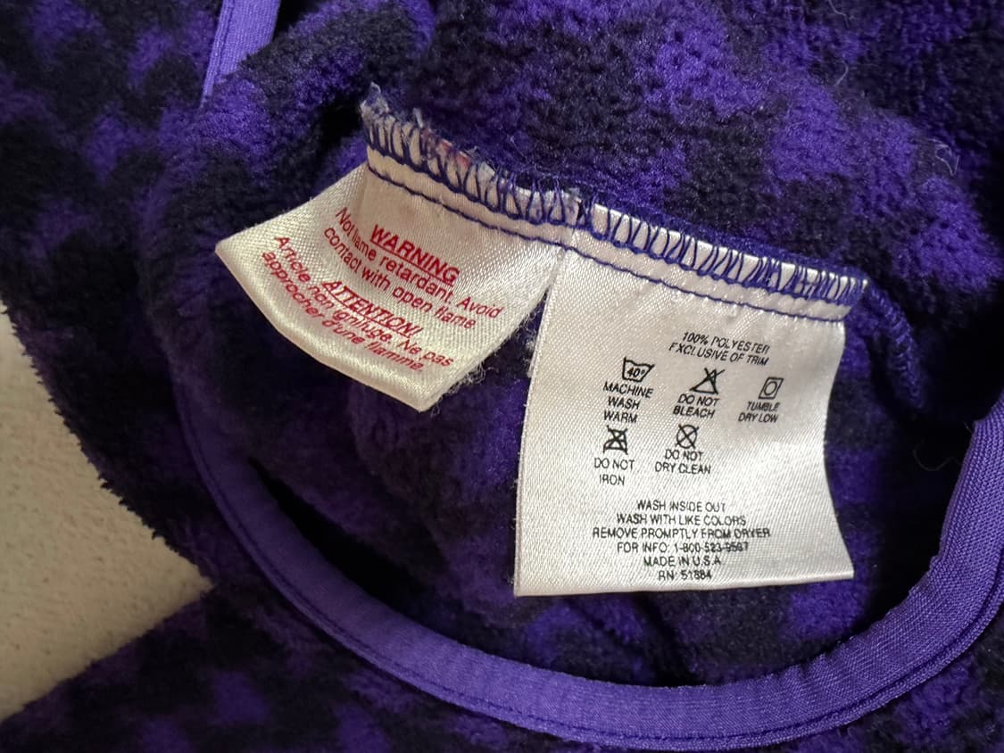 [M] 파타고니아 92년 빈티지 신칠라 스냅티 플리스 (퍼플 하운드투스) 상품이미지4