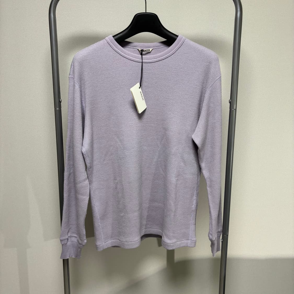 3) 오라리 24aw 울 코튼 써멀 와플 니트 롱슬리브 상품이미지1