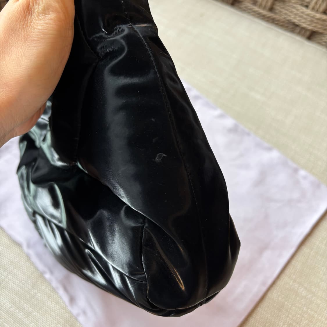 분크 오르빗 숄더 M 블랙 호보백 상품이미지8