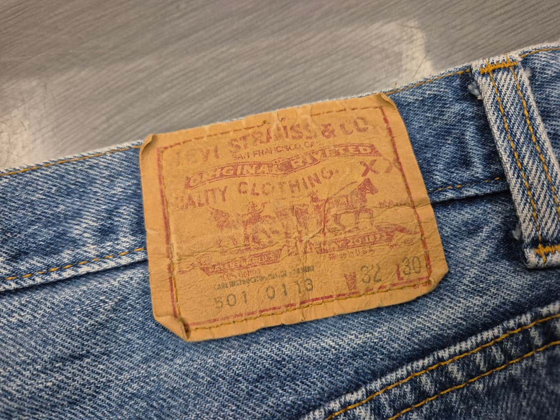 90s 리바이스501 데님팬츠 usa made 상품이미지6