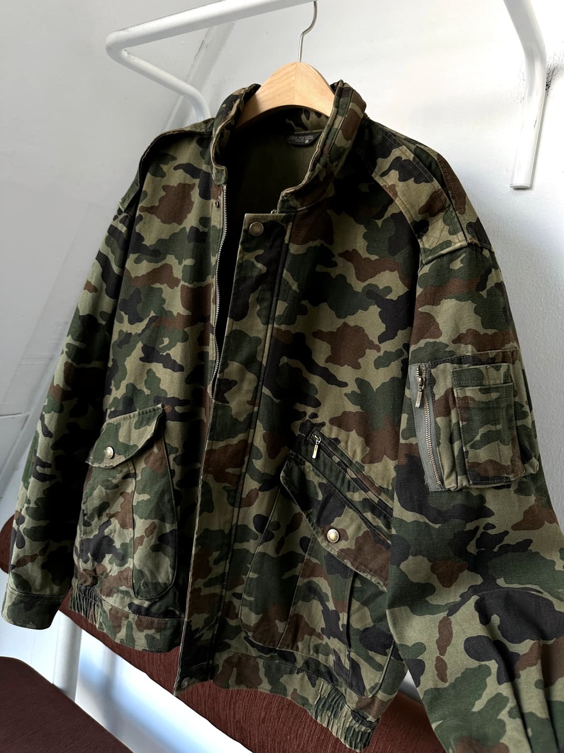Camo design mild cotton blouson 상품이미지1