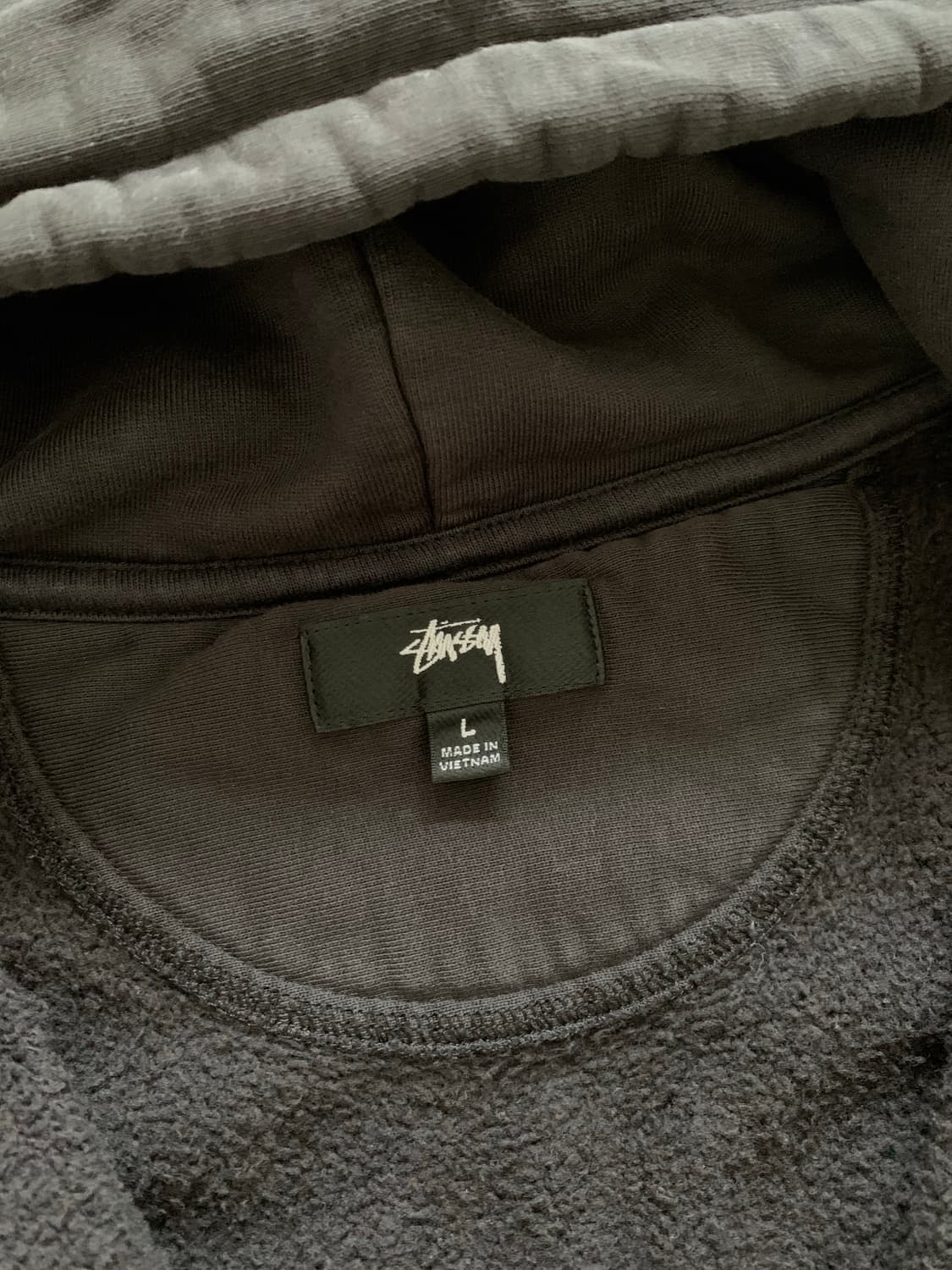 스투시 FW22 스탁로고 기모 블랙 후드집업 상품이미지8