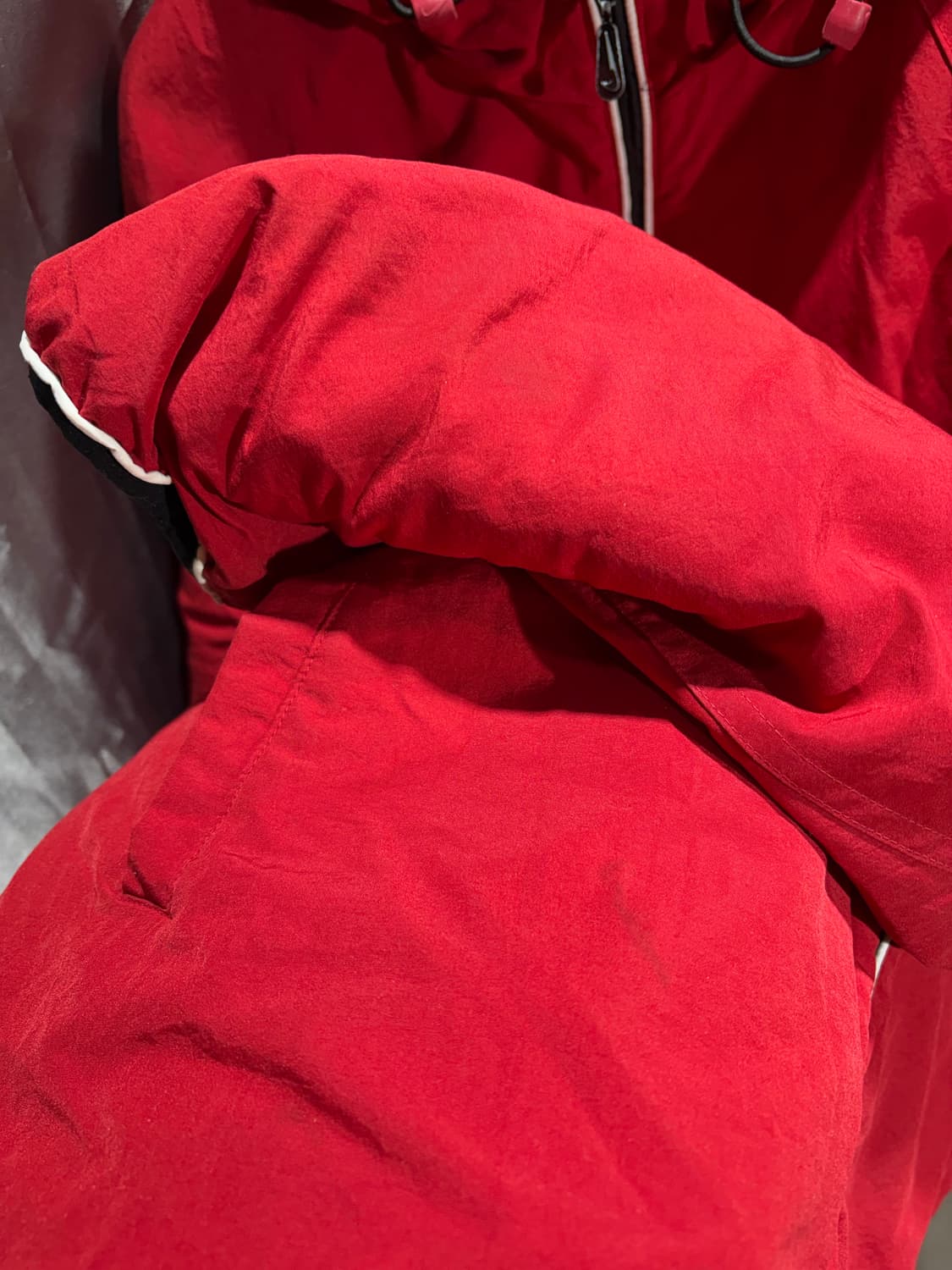 L 나이키 스우시 베스킷볼 레드 후드 자켓 상품이미지8