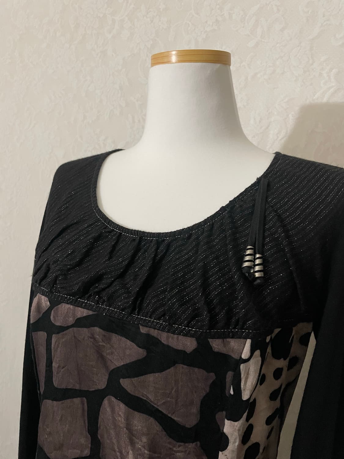 y2k 퍼 커프스 패턴 원피스 상품이미지2