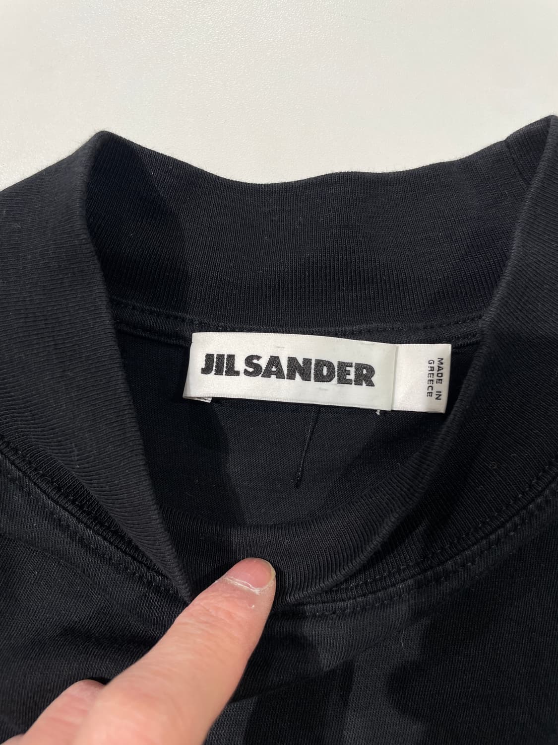 질샌더 블랙 코튼 오버 하프티 상품이미지7