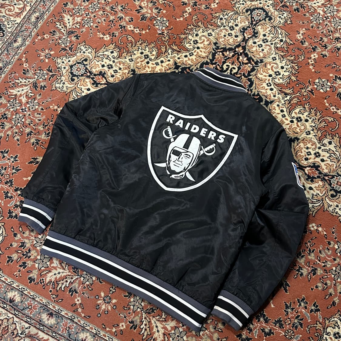 뉴에라 레이더스 바시티 자켓 (XL) 올드스쿨 상품이미지5