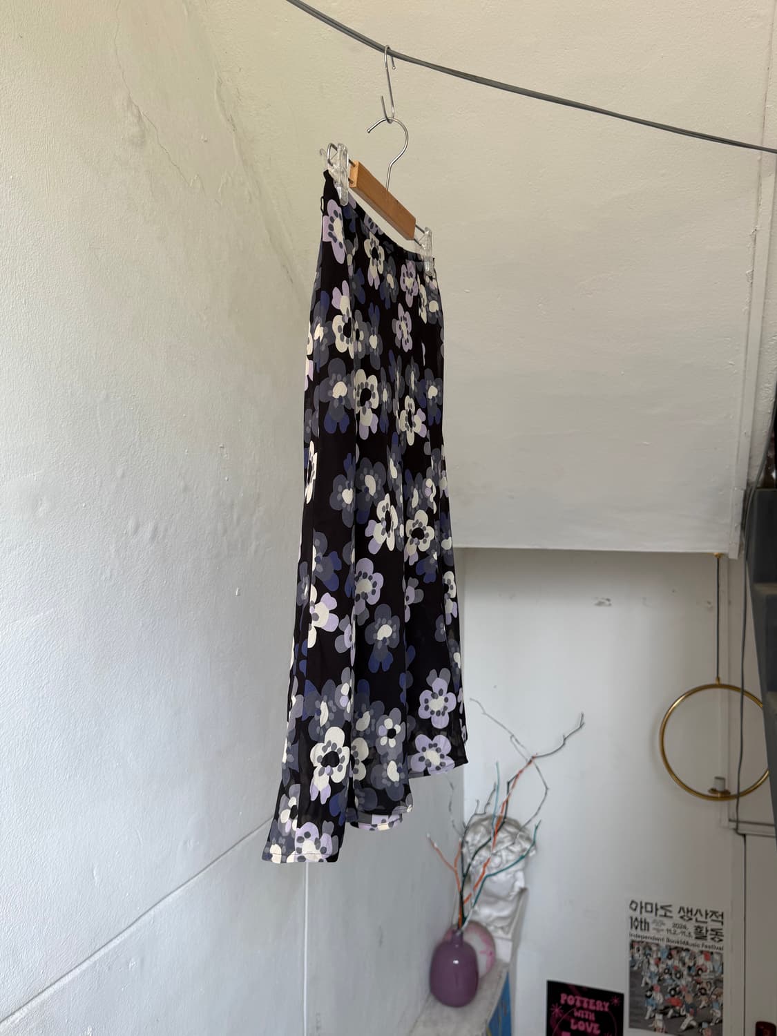 미디 플레어 플라워 퍼플 스커트 상품이미지8