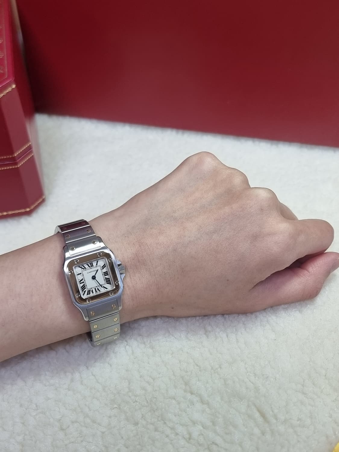 [까르띠에 정품보증서]산토스 갈베 18K 콤비 쿼츠 스몰 여성시계 12년 상품이미지7