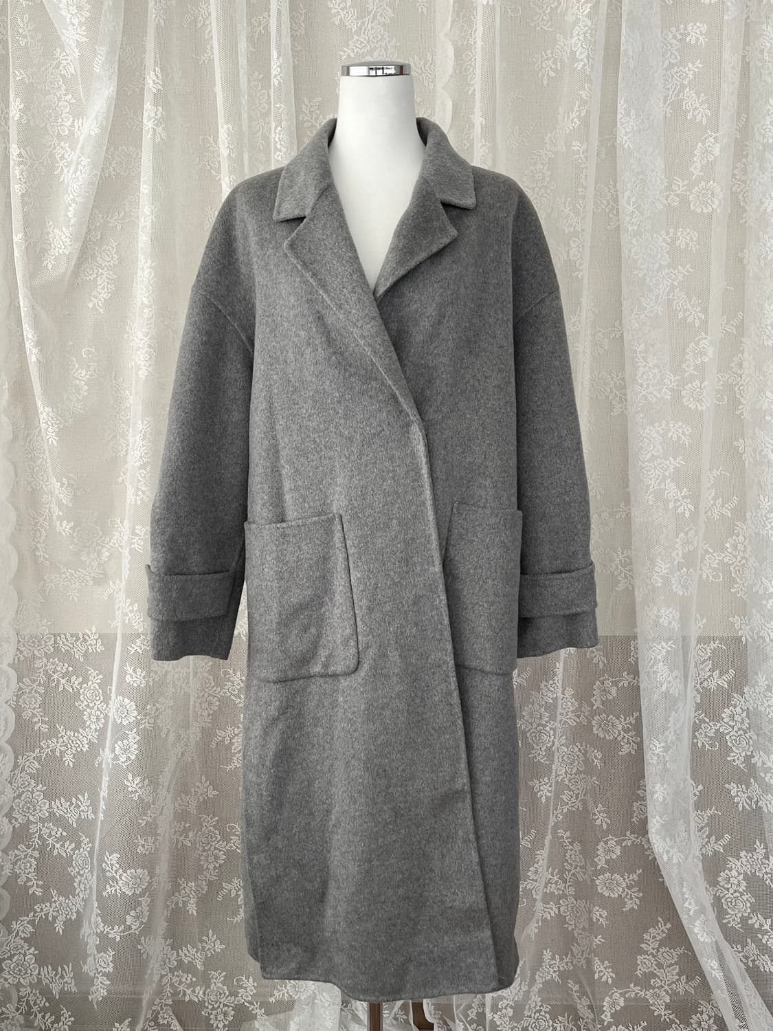 S) 무신사 스탠다드 캐시미어 블렌드 핸드메이드 로브 코트 상품이미지2