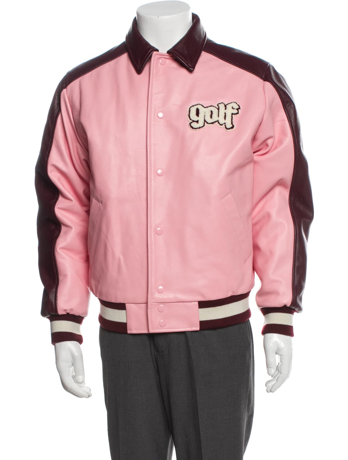Golfwang leather jacket 골프왕 레더 자켓 바시티 상품이미지4