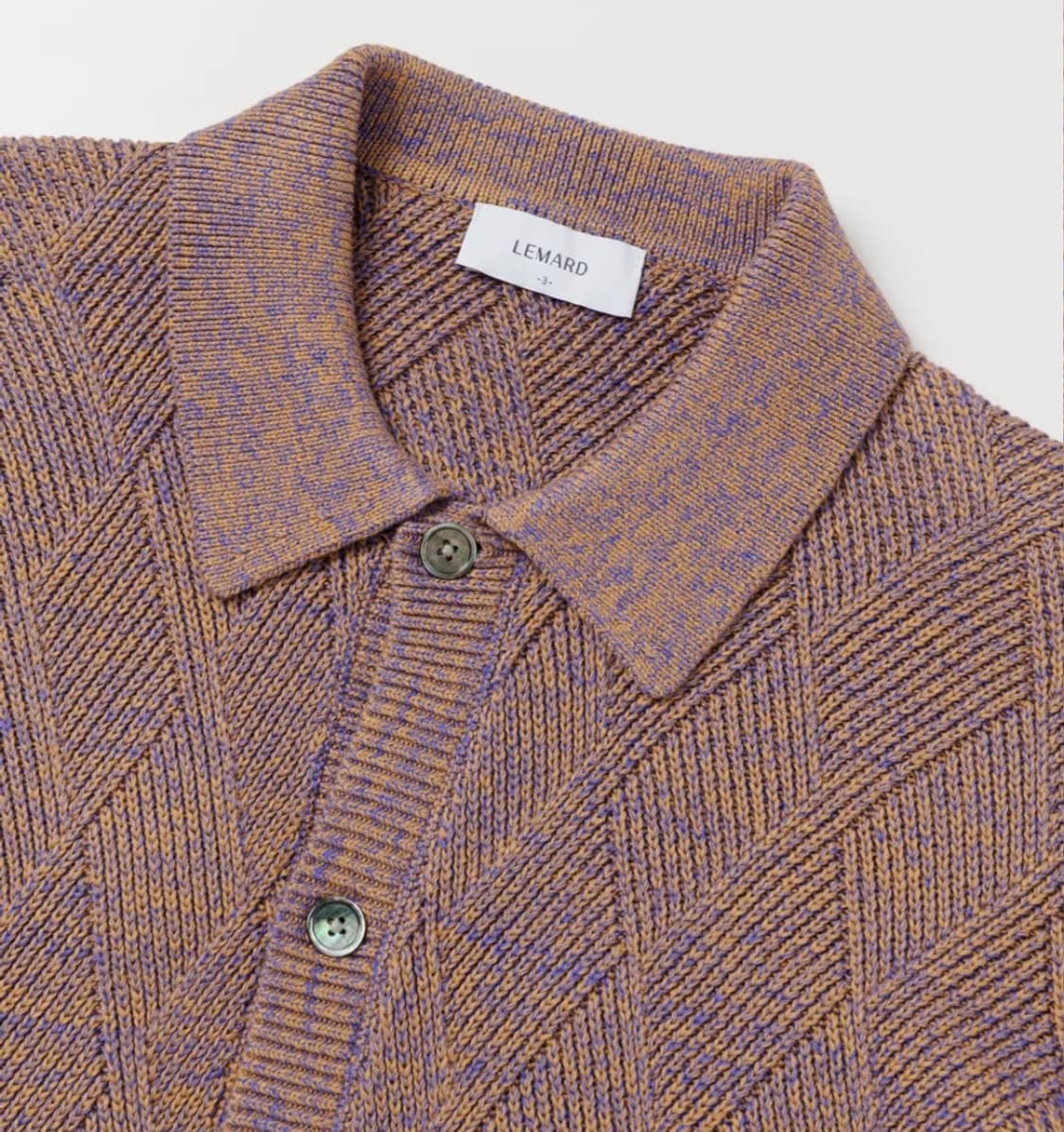 (새상품) 르마드 인타르시아 단추 카라니트 퍼플머스크 3사이즈 상품이미지5