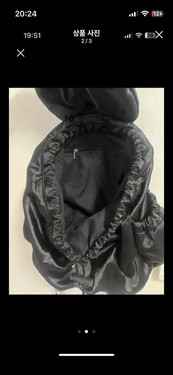 블랙 새틴 백팩 상품이미지2