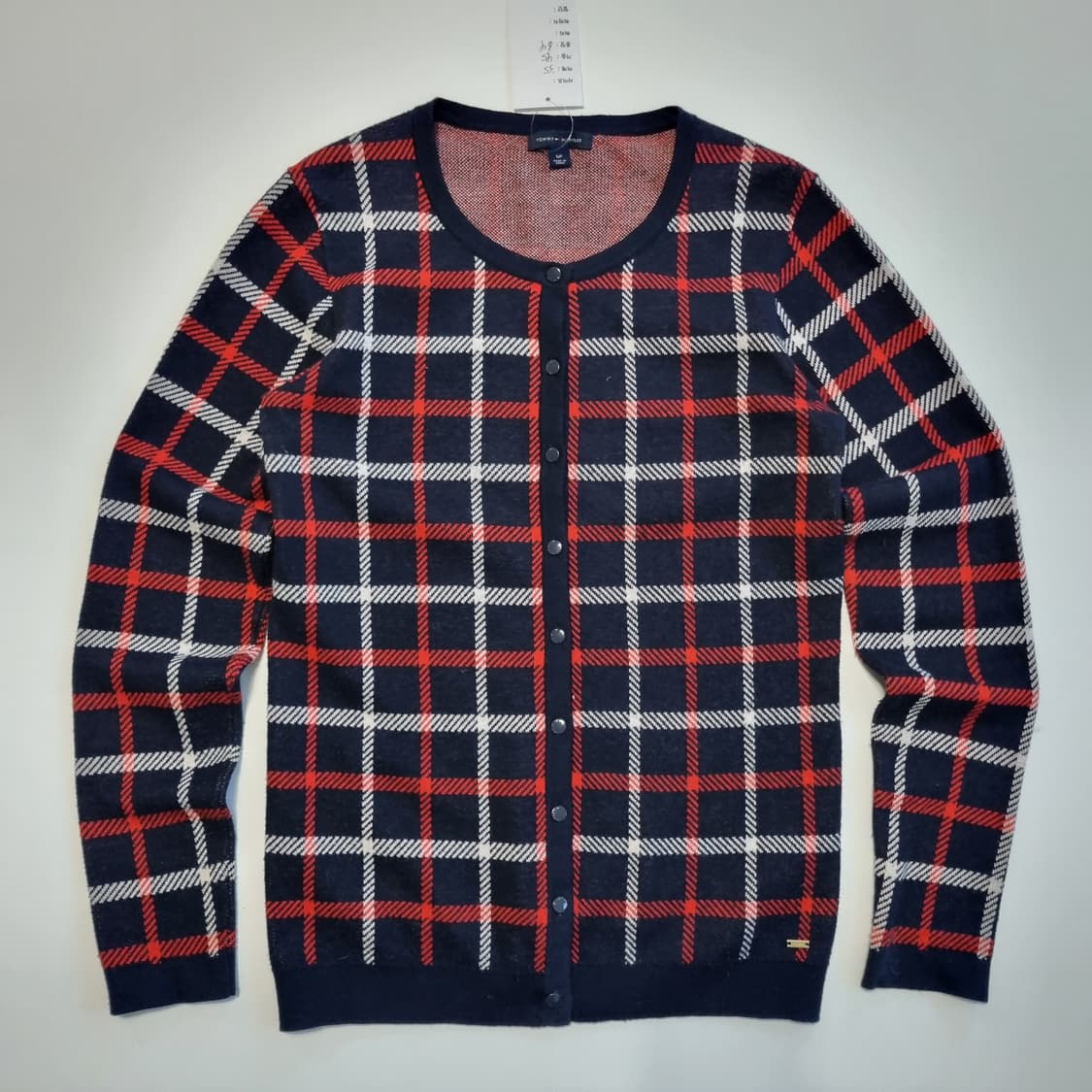 타미힐피거 체크 니트 가디건 상품이미지1
