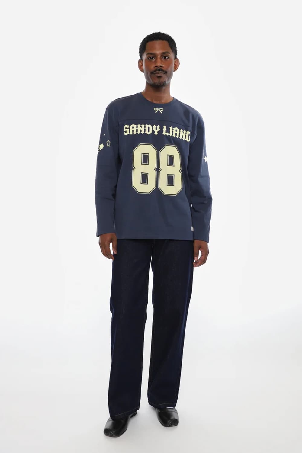 [XS,S,M]샌디리앙 26ss PRINCETON 티셔츠/네이비 상품이미지5