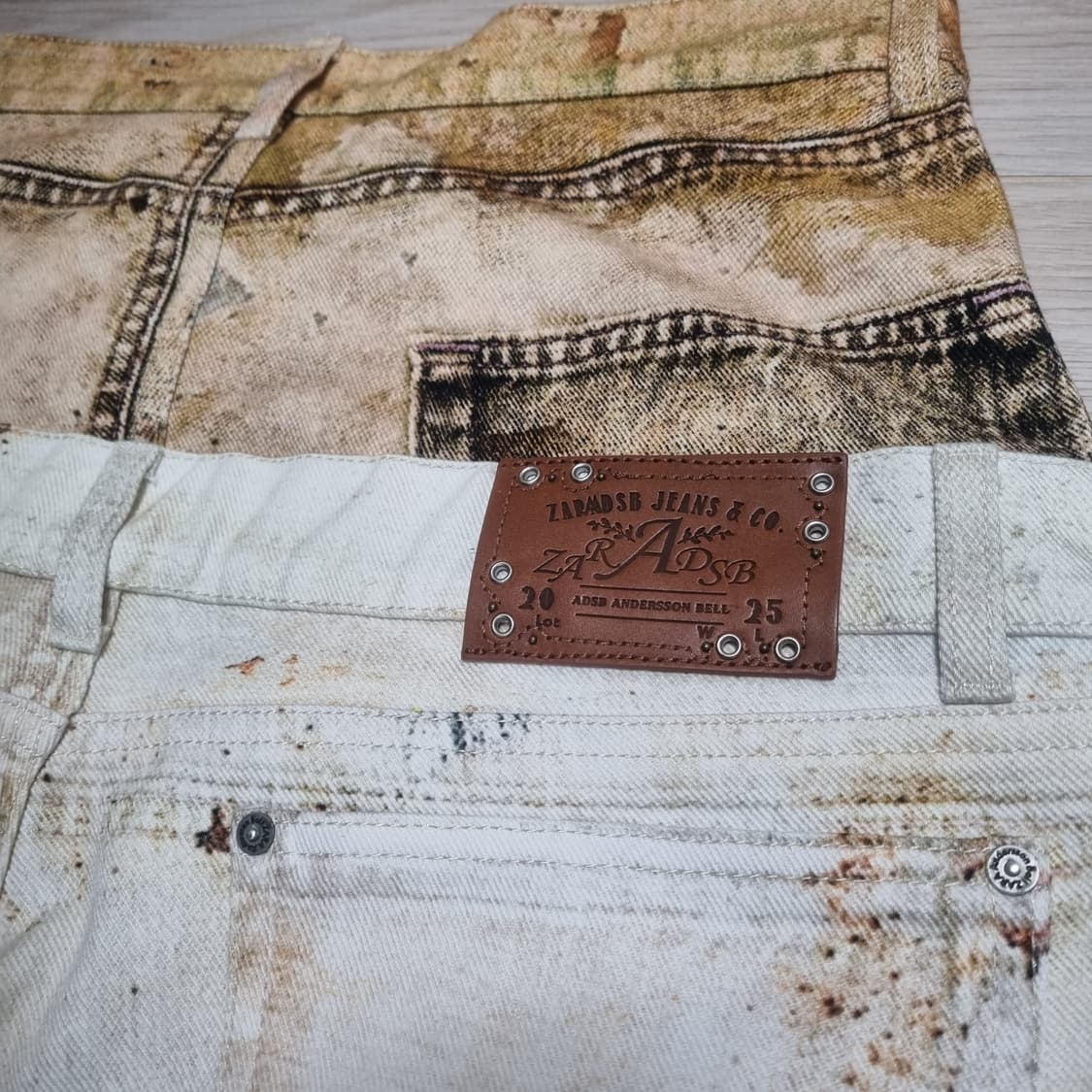 자라x앤더슨벨 자더슨 더블웨이스트밴드 빈티지 프린트 진  6085/488 상품이미지10