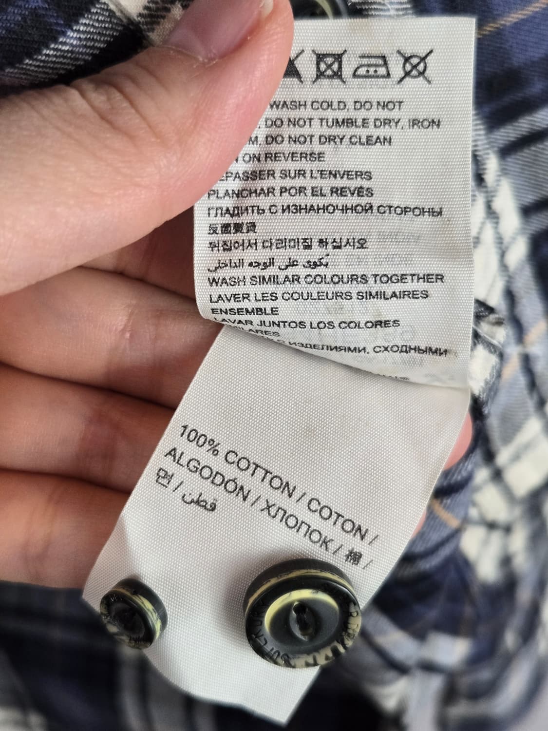 [무료배송]슈퍼드라이 M 남성 차이나카라 체크 긴팔 셔츠 상품이미지10