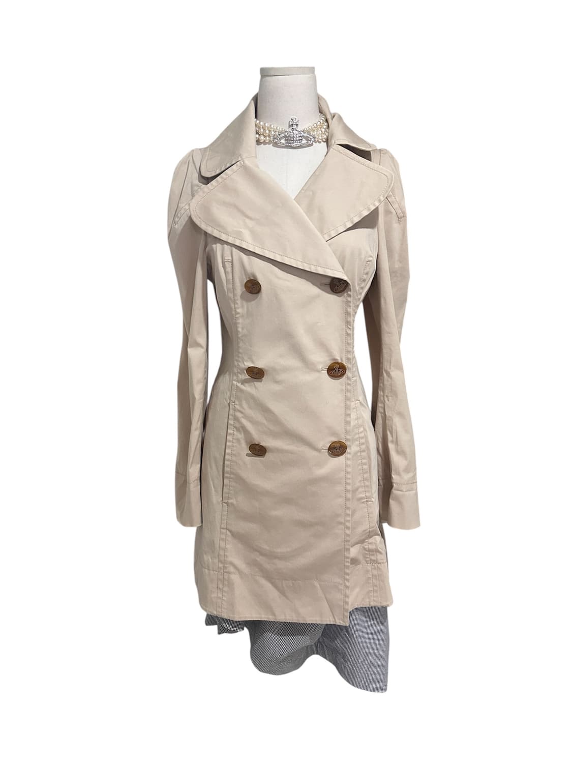 비비안웨스트우드 레드라벨 orb단추 트렌치 코트 상품이미지1