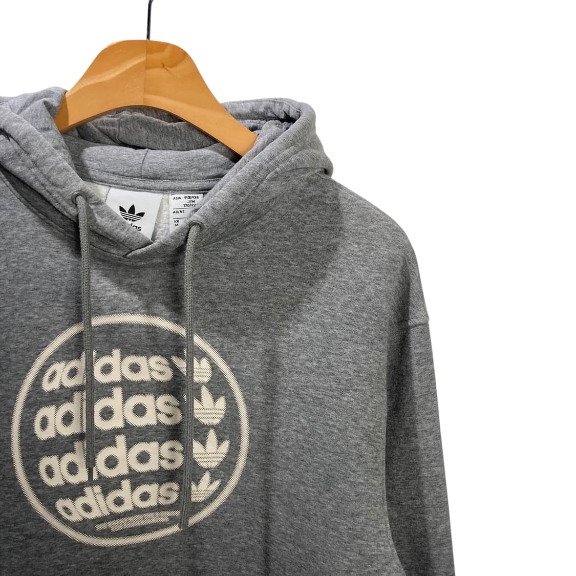 아디다스 프린팅 그레이 후드 상품이미지3