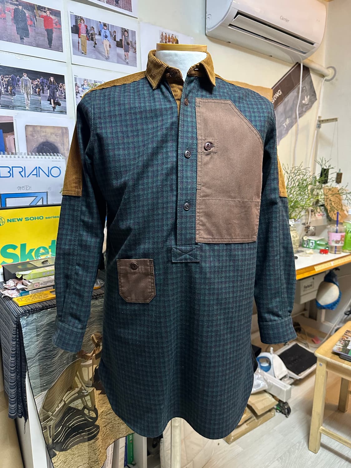 준야 와타나베 꼼데가르송 패널 셔츠 상품이미지1