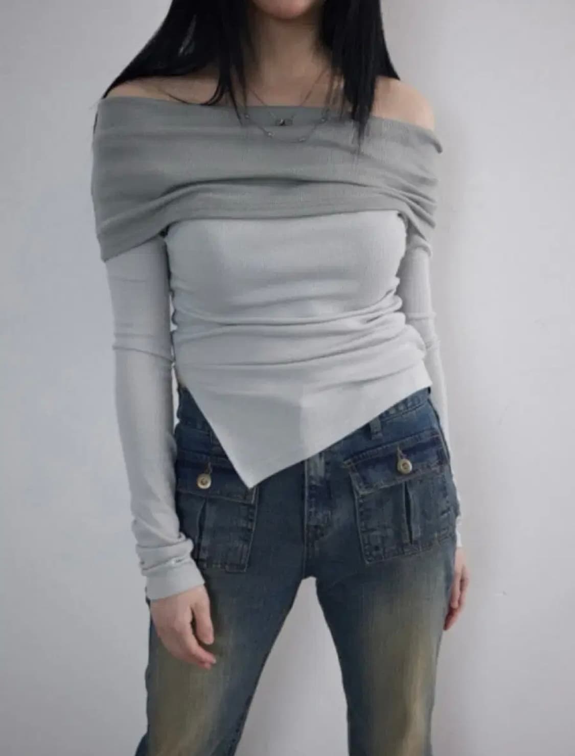 애즈온 데이지 오프숄더 민트 상품이미지2